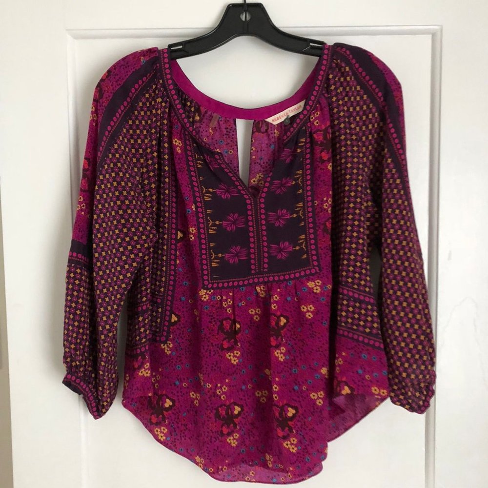 REBECCA TAYLOR Printed Blouse